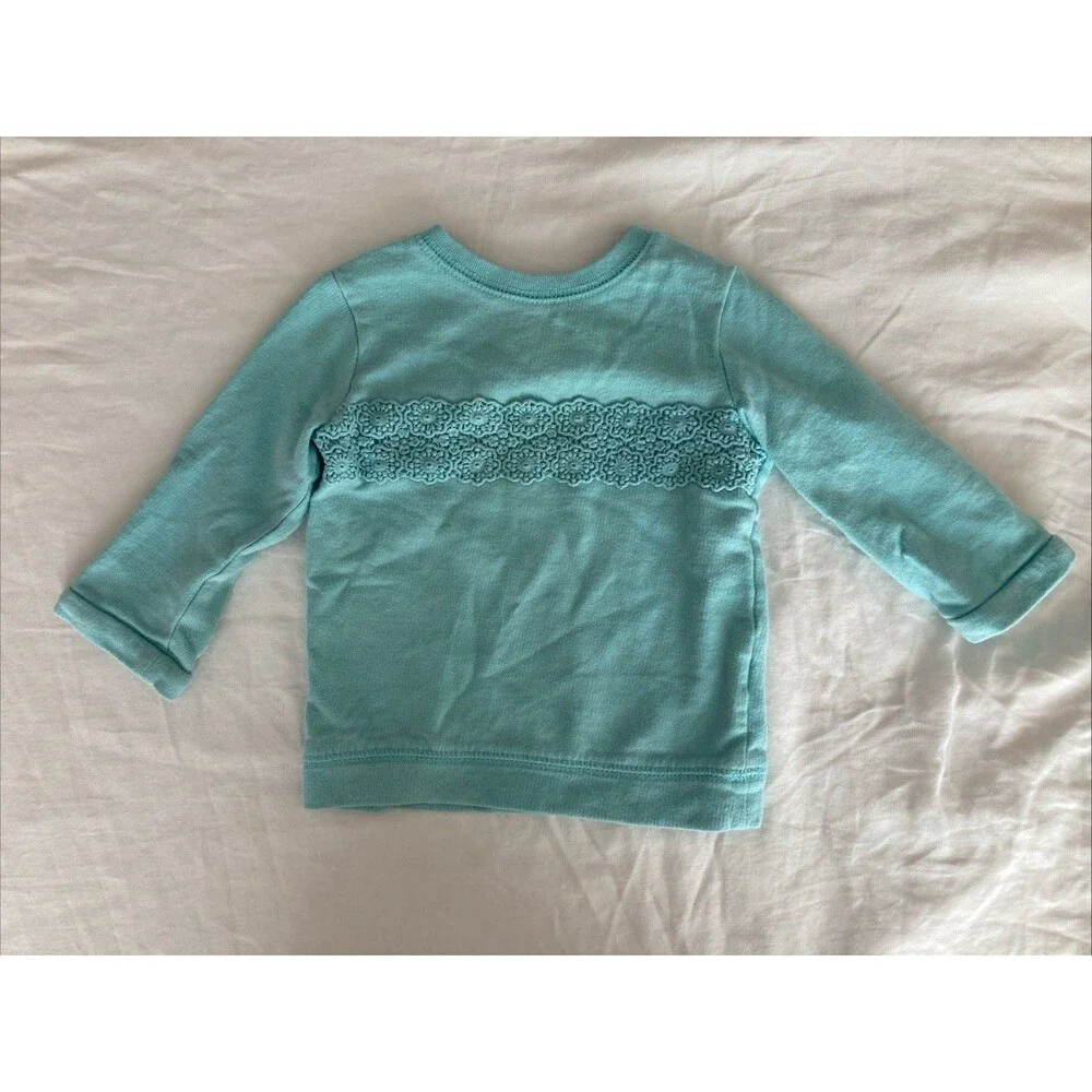 12 Months Carter’s baby girl clothes -  one piece shirt | flower theme
